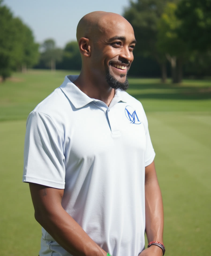 AI image of Daniel Booker, on the course