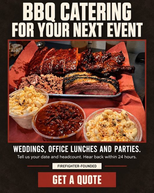 Catering ad for a BBQ restaurant