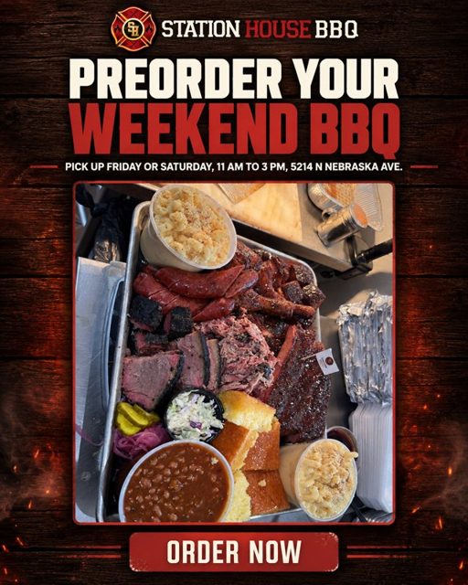 Weekend preorder ad for a BBQ restaurant