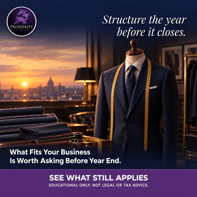 Tailored suit ad for a tax firm