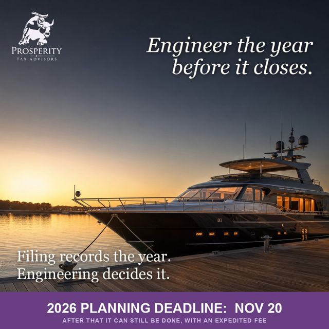 Yacht ad for a tax firm