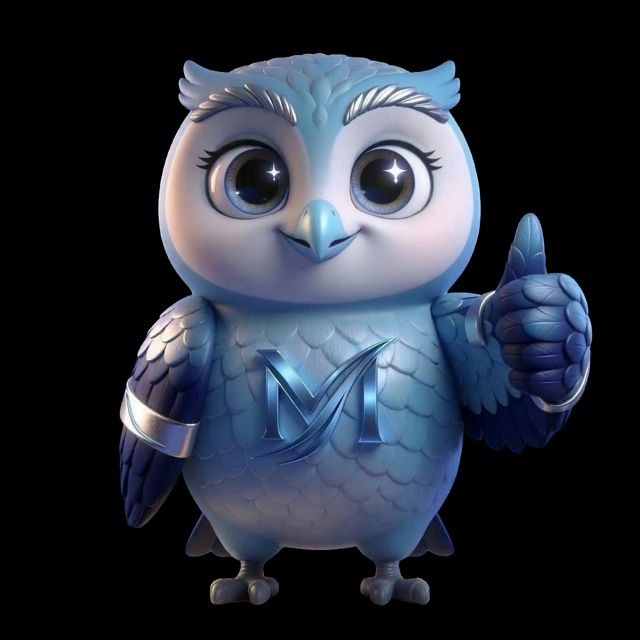 Owl mascot giving a thumbs up